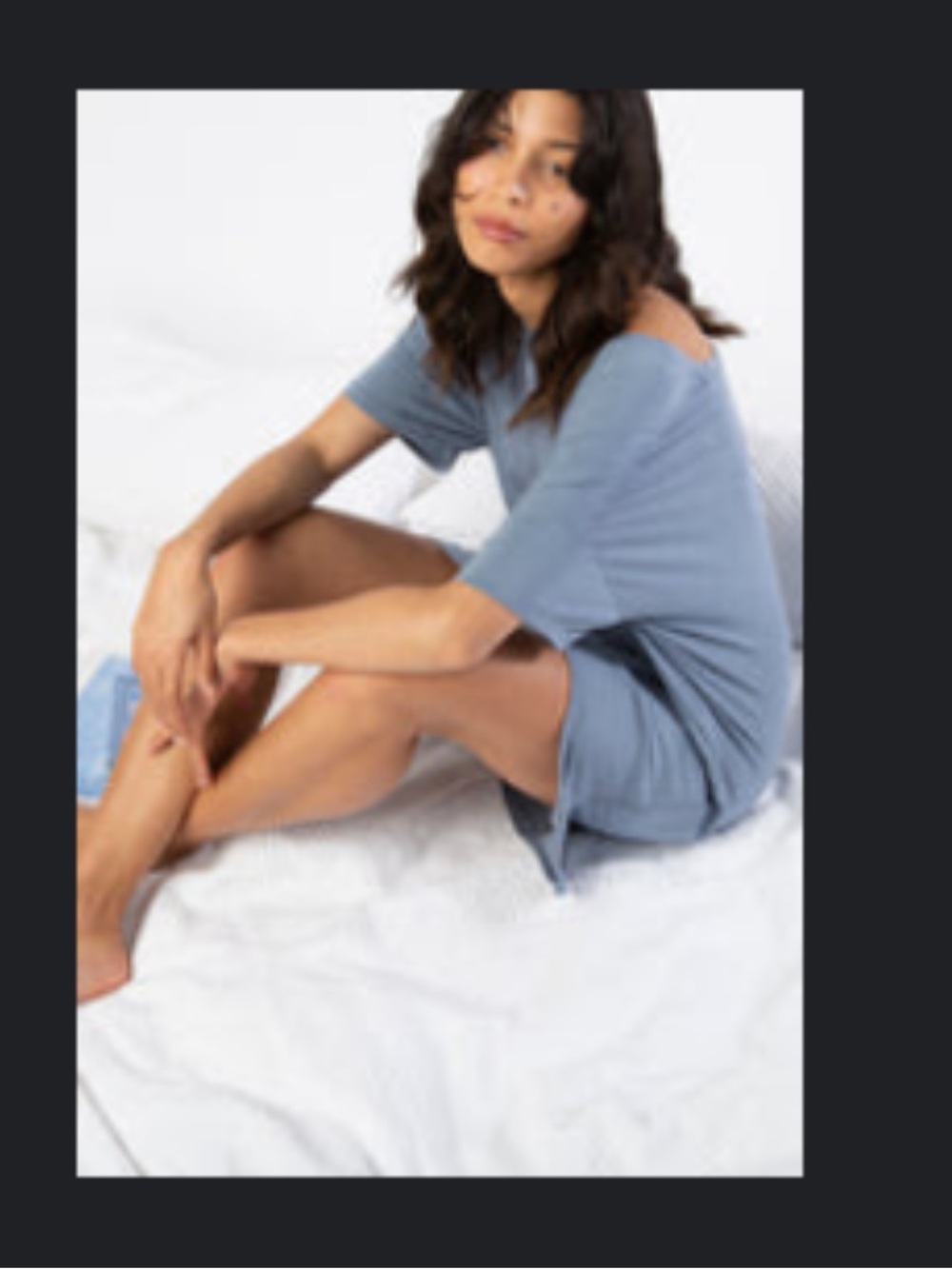 Recliner Night-tee Sleep Dress - Cool Blue - M / Cool Blue